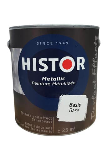 Histor muurverf mengbasis Metallic SET 3x2,5L – moet afget, Doe-het-zelf en Verbouw, Verf, Beits en Lak, 5 tot 10 liter, Verzenden