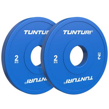 Tunturi Platinum Fractional Plate - Bumperplates - Blauw, Sport en Fitness, Verzenden, Nieuw