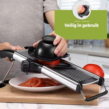 HI NATURE™ Mandolines Luxe Groentesnijder Mandoline RVS met, Ophalen of Verzenden, Zo goed als nieuw