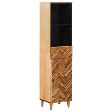 vidaXL Badkamerkast Bruin 38 x 33,5 x 160 cm Massief Mango, Verzenden, Nieuw, (Half)hoge kast