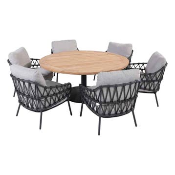 4 Seasons Outdoor Calpi low dining set + Taste 4SO Saba, Nieuw