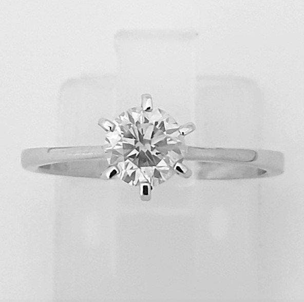 Ring - 14 karaat Witgoud - 0.70ct. tw. Diamant (Natuurlijk), Sieraden, Tassen en Uiterlijk, Ringen