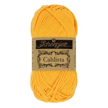 Scheepjes Cahlista 50g - 208 Yellow Gold, Ophalen of Verzenden, Nieuw, Breien of Haken, Wol of Garen
