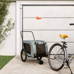 vidaXL Hondenfietstrailer oxford stof en ijzer grijs en, Verzenden, Nieuw