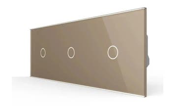Livolo | Goud | touch | Dimmer Schakelaar – 3 Lichtknoppen, Ophalen of Verzenden, Nieuw, Schakelaar