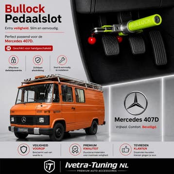 Pedaalslot Mercedes 407D | Beveiliging Mercedes 407D, Auto diversen, Anti-diefstal, Verzenden, Nieuw