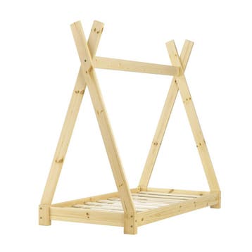 Juniorbed Tipi eenpersoonsbed incl. matras 70x140 - hout, Verzenden, Nieuw