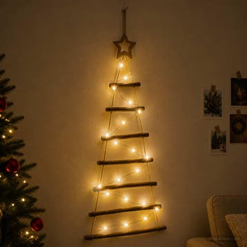 vidaXL Hangende Kerstboom 90 cm 30 LEDs Warmwit, Verzenden, Nieuw