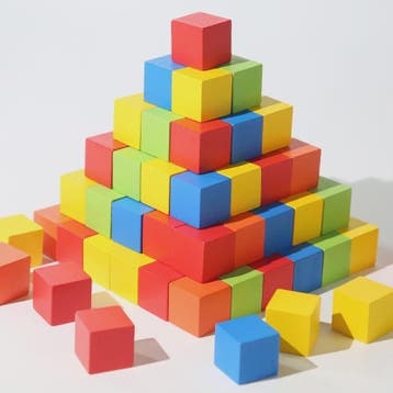 Houten Bouwblokken Kleurrijk - 50/100 Stuks - Educatief Stap, Verzenden, Nieuw