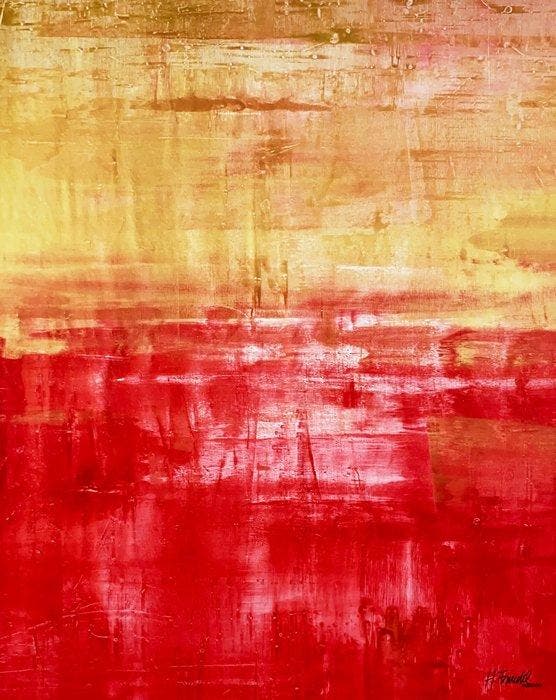 H. Friedel (XX) - Golden Sky, Antiek en Kunst, Kunst | Schilderijen | Modern