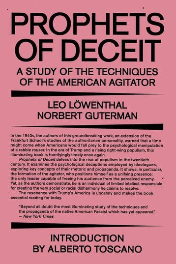 9781788736961 Prophets of Deceit Leo Lowenthal, Verzenden, Nieuw, Leo Lowenthal