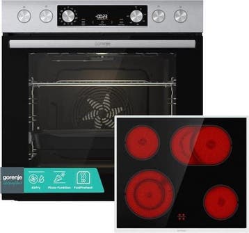 Gorenje BCS6737E06X+ecd634sc - Inbouw oven set - 77L -, Ophalen of Verzenden, Nieuw