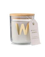 HEMA Kaars in glas Ø8x10cm letter W, Verzenden, Nieuw