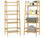 Staand Opbergrek bamboe 123x48x32cm (Meubelen, Interieur), Verzenden