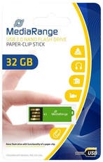 MediaHolland® 32GB MediaRange USB nano flash drive paper-cli, Computers en Software, USB Sticks, Verzenden, Nieuw, MediaRange