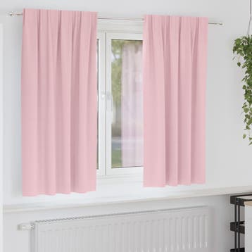 vidaXL Zwart-out Gordijnen met Ringen 2 st Babyroze 175 x, Huis en Inrichting, Verzenden, Nieuw, Roze