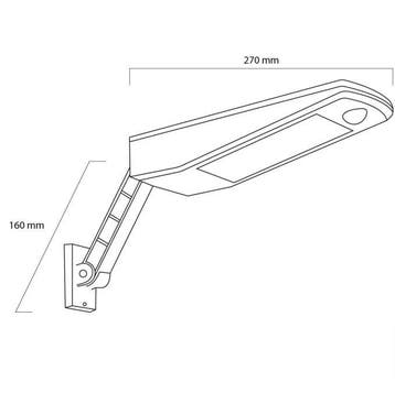 Solar wandlamp Paddle met bewegingssensor in zwart, Verzenden, Minder dan 50 watt, Overige typen, Nieuw