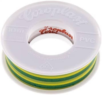 Elektrische Isolatietape Vde-Getest 15mm/10m Groen/Geel [10, Verzenden, Nieuw