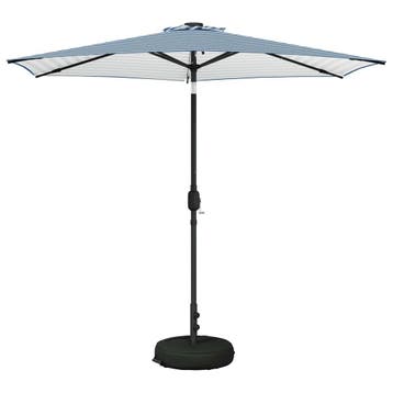 vidaXL Tuinparasol met LED-lampen en voet 2,7 x 2,7 m, Verzenden, Nieuw, 2 tot 3 meter