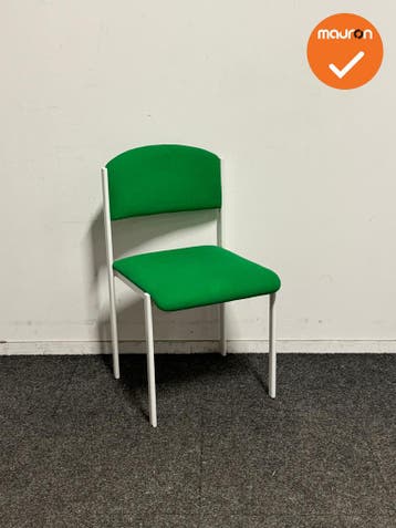 Vergaderstoel - Groen/Wit - Refurbished, Vergader- of Presentatieruimte, Ophalen of Verzenden, Gebruikt, Stoel