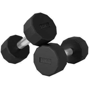 TRUUSK Dumbbell Set 20 Kg - Metalen Halterset - Antislip - V, Verzenden, Nieuw