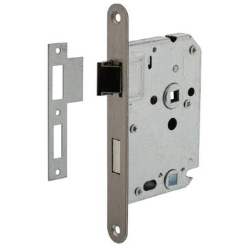 Intersteel badkamer/toiletslot 63/8mm met RVS voorplaat, Doe-het-zelf en Verbouw, Hang- en Sluitwerk, Verzenden, Nieuw
