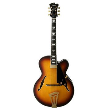 FGN Masterfield Jazz Burst FP Single Cut Elektrische Gitaar, Ophalen of Verzenden, Nieuw