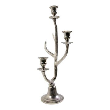 Kaarsen Standaard gewei zilver 3 h48 d20x14cm, Verzenden, Nieuw