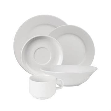 Serviesset | 5 delig | 24x kop en schotel, 24x bord 16,5c..., Verzenden