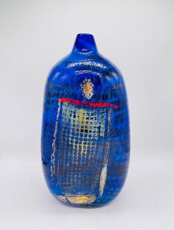 Signed - Vaas - Hoogte: 30 cm - Glas
