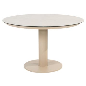 Sarah dining tuintafel 120xH75 cm printed ceramic latte, Ophalen of Verzenden, Nieuw