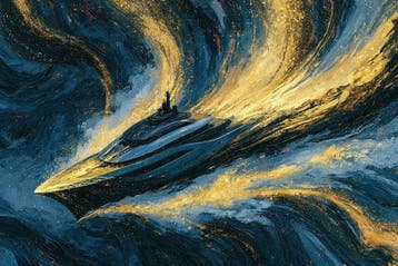 Iconica - The Golden Odyssey - Unique 1/1 XXL (100 x 150 cm), Antiek en Kunst