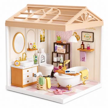 Dreamy mini house Badkamer Bathroom met ledlamp DIY Model..., Verzenden, Nieuw