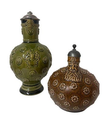 Marzi & Remy/Merkelbach - Bierpul (2) - Creamware -, Antiek en Kunst
