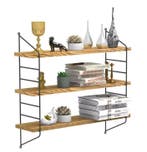 3-Lagen Wandplank – Industrieel Wandrek Hout en Metaal, Verzenden, Nieuw