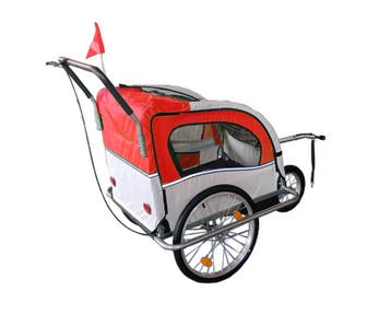 Kinderwagen Fietskar 2-Zits | Premium | OP=OP, Vering, Nieuw, Ophalen of Verzenden, Kinderkar