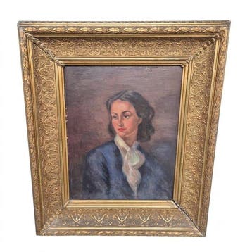 Duitse school (XX) - Porträt einer eleganten Frau, Antiek en Kunst, Kunst | Schilderijen | Klassiek