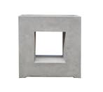 Plantenbak Fiberclay 68x27x68 cm Grijs, Tuin en Terras, Bloembakken en Plantenbakken, Verzenden, Nieuw, Vierkant