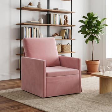 vidaXL Fauteuil Roze 70 x 81 x 82 cm fluweel, Huis en Inrichting, Eenpersoons, Verzenden, Nieuw, Minder dan 150 cm