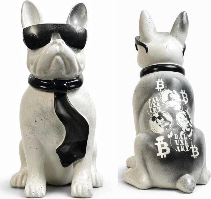 Daluxe Art - 1999 • Scrooge’s Fortune Bulldog, Antiek en Kunst, Kunst | Designobjecten