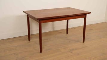 Vintage eettafel | teak | Uitschuifbaar | 130 cm, Huis en Inrichting, Ophalen of Verzenden, Nieuw