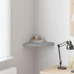 vidaXL Hoekschap zwevend 35x35x3,8 cm MDF grijs, Huis en Inrichting, Woonaccessoires | Wandplanken en Boekenplanken, Verzenden