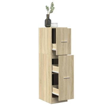 vidaXL Apothekerskast 30x41x118 cm bewerkt hout sonoma, Huis en Inrichting, Verzenden, Nieuw