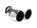 Uitlaatsierstuk - Dubbel - RVS - passend 45-60 mm, Verzenden, Nieuw