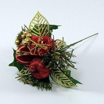 Kerstbijsteker Rood Goud Appel Cadeautje en Besjes doos, Ophalen of Verzenden, Nieuw