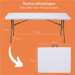 2dekans | Opvouwbare Tafel Inklapbare Tafel 180x70x74 cm -, Ophalen of Verzenden, Zo goed als nieuw