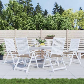 vidaXL Tuinstoelkussens 6 st 50x50x4 cm oxford stof taupe, Verzenden, Nieuw