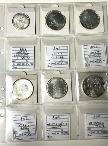 Portugal. 5 Euro / 8 Euro / 10 Euro 2004 (6 coins) (Zonder