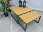 Te Velde tuinmeubelen palazzo koffie tafel set, Nieuw, Teakhout, Bijzettafel