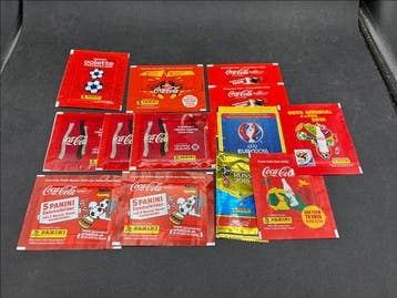 Panini Lotto 12 Bustine Figurine Panini Coca-Cola Mondiali, Nieuw